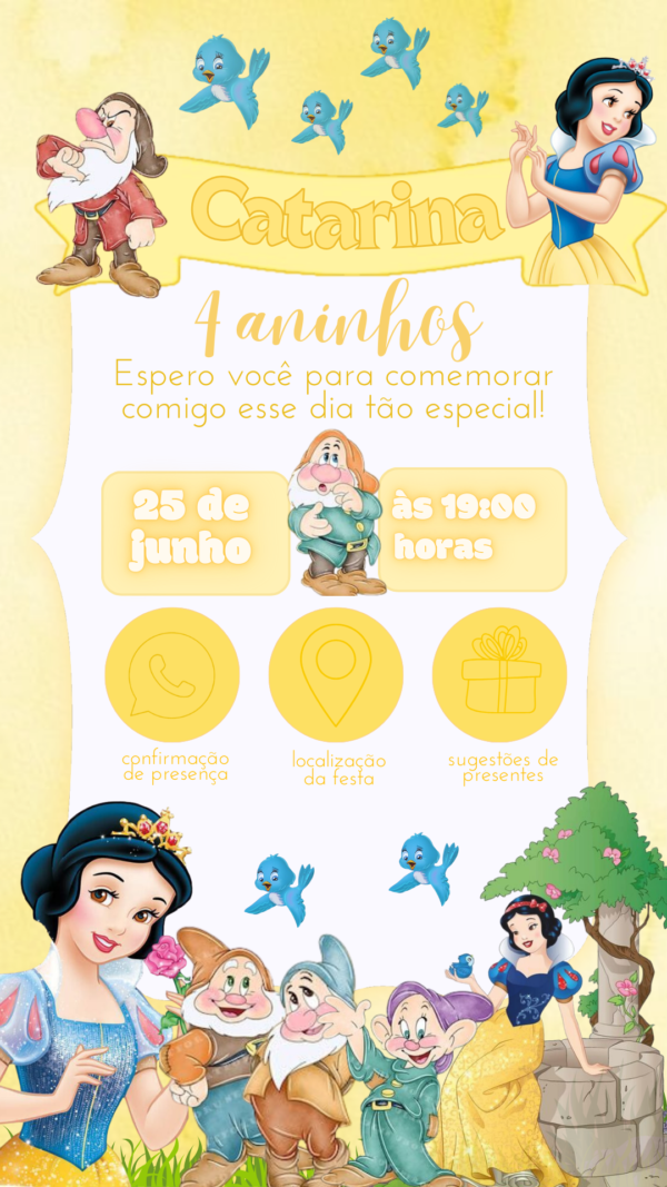 Convite Interativo Branca de Neve - Image 2