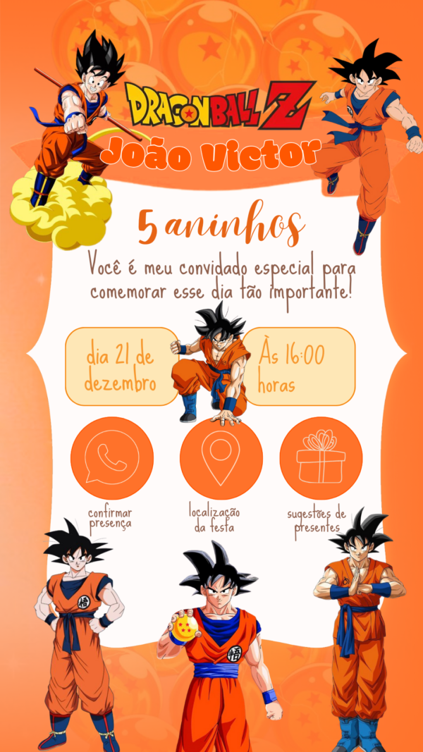 Convite Interativo Dragonball Z - Image 2