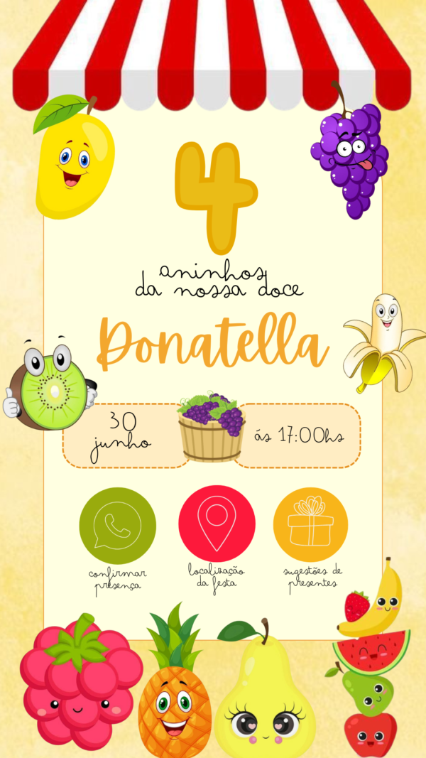 Convite Interativo Frutas - Image 2