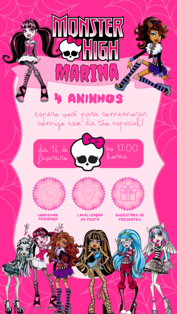 Convite Interativo Monster High - Image 2