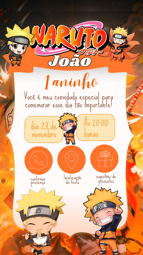 Convite Interativo Naruto - Image 2