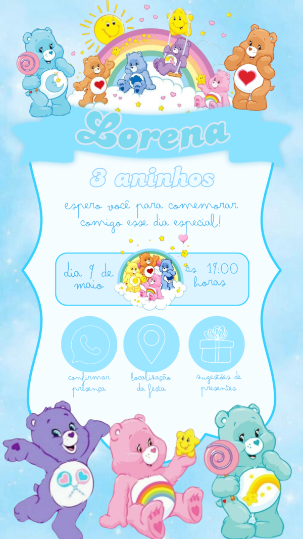 Convite Interativo Ursinhos Carinhosos - Image 2