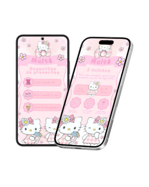 Convite Interativo Hello Kitty