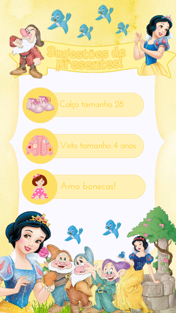 Convite Interativo Branca de Neve - Image 3