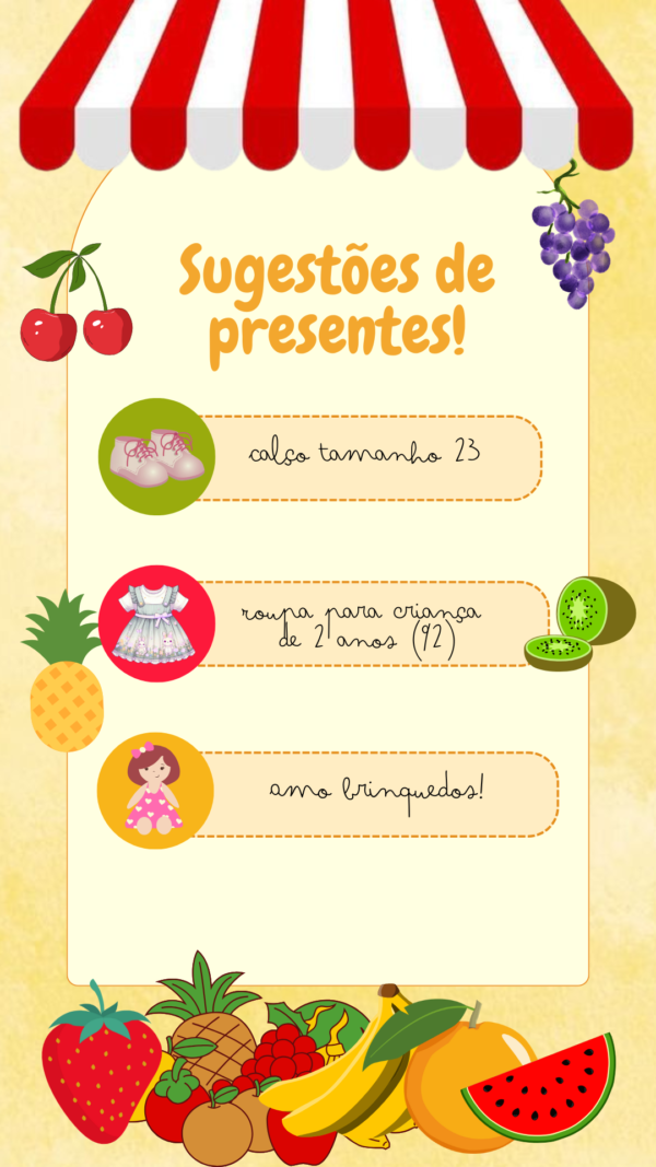 Convite Interativo Frutas - Image 3