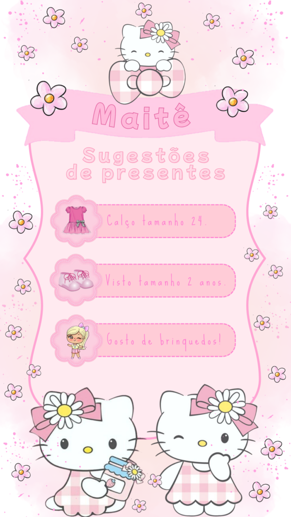 Convite Interativo Hello Kitty - Image 3